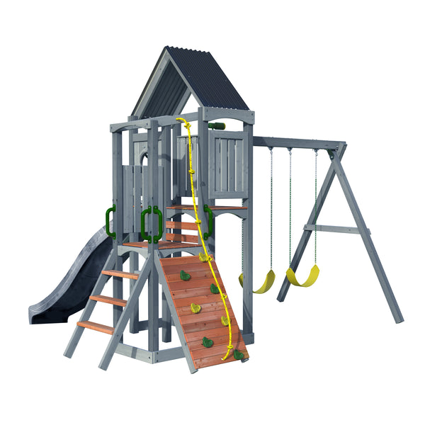 Haven II Swing Set - wood outdoor swing sets for sale - do it yourself swing set - diy playsets