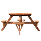 Adult Circular Wooden Picnic Table