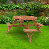 Adult Circular Wooden Picnic Table