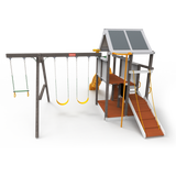 wood swingset multi level 5' playground