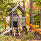 woodplay playground sets multi level playset 5' cedarwood