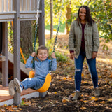 wooden woodplay swing set for kids