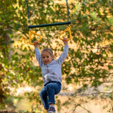 trapeze bar swing on playset woodplay