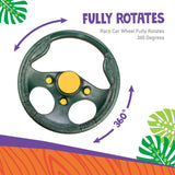 toy race car wheel for playset fully rotates 360 degrees