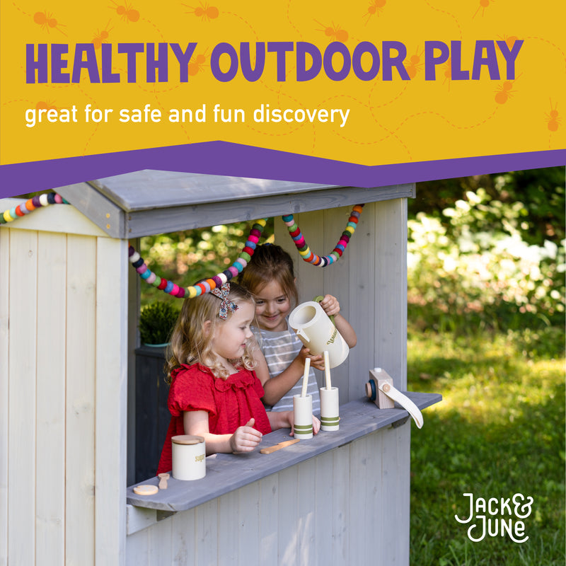 Jack and June Playhouse healthy outdoor play, great for safe and fun discovery