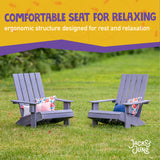 The Adirondack chair by Jack and June is a comfortable sear for relaxing - ergonomic structure designed for rest and relaxation.