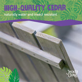high-quality cedar naturally water and insect resistant