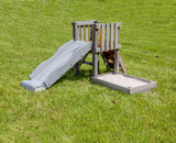 jack and june toddler playset view of slide and sandbox - best playsets for toddlers