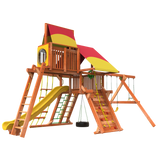 Playground with swings and slide and ladder 6' outback combo 4 playset