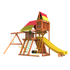 6' Outback Combo 4 Play ground set for backyard from woodplay - best backyard playset