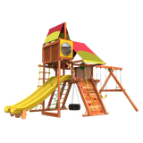 6' Outback Combo 4 play ground set with tire swing and slides and swing set