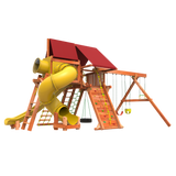 7' Outback Combo 5 Wooden Play Ground Set from Woodplay with slides and swing set and rope ladder