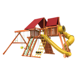 7' Outback Combo ply house set with swings and slide and lookout glass