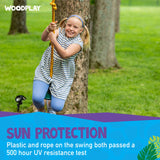 rope and disc swing from woodplay sun protection for no burns and fun all day long