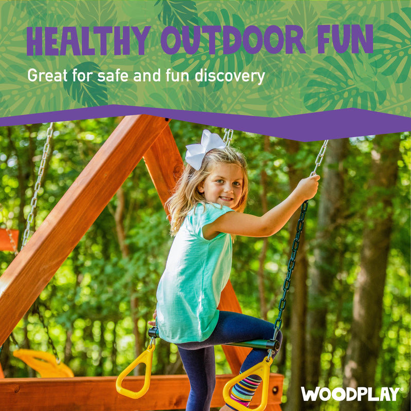 Trapeze bar is healthy outdoor fun and great for safe and fun discovery