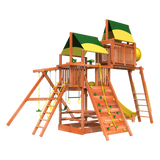 6' Playset with slide and sandbox Woodplay playhouse combo 4