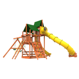 playhouse wood playset for sale from woodplay; playhouse swing set combo