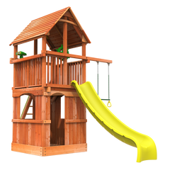 6' Playhouse Combo 1 wooden play ground set from woodplay 