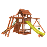 6' Playhouse XL Combo 3 from Woodplay wooden outdoor swingset