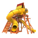 where to buy outdoor wooden playset playhouse combo xl 6' 5 from woodplay