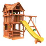6' Playhouse XL Combo 2 woodplay wooden playset for outdoor splinter free