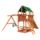 Wooden outdoor playset from Woodplay 6' Playhouse XL Combo 2