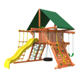 outback space saver 1 - woodplay space saver swing sets - kids playground set - cedar playsets
