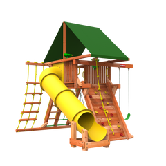 Woodplay Playsets Space Saver with Slide and Climbing