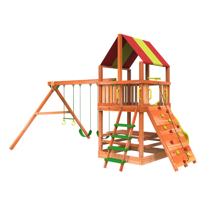 Woodplay playset with slide and climbing Tiger Tower A - back yard play set - play set online