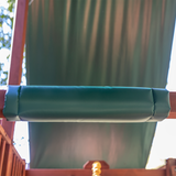 swingset green rail beam with canopy