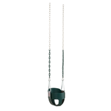 Woodplay Full Bucket Swing for Toddlers - 50" Chains - Green_7