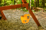 Woodplay Full Bucket Swing for Toddlers - 50" Chains - Yellow - bucket swings - toddler swing set