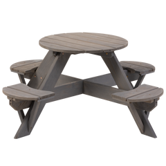 Jack and June Circular Cedar Childs Picnic Table - kids picnic table