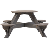 Jack and June Circular Cedar Picnic Table - childrens picnic table - childrens picnic tables