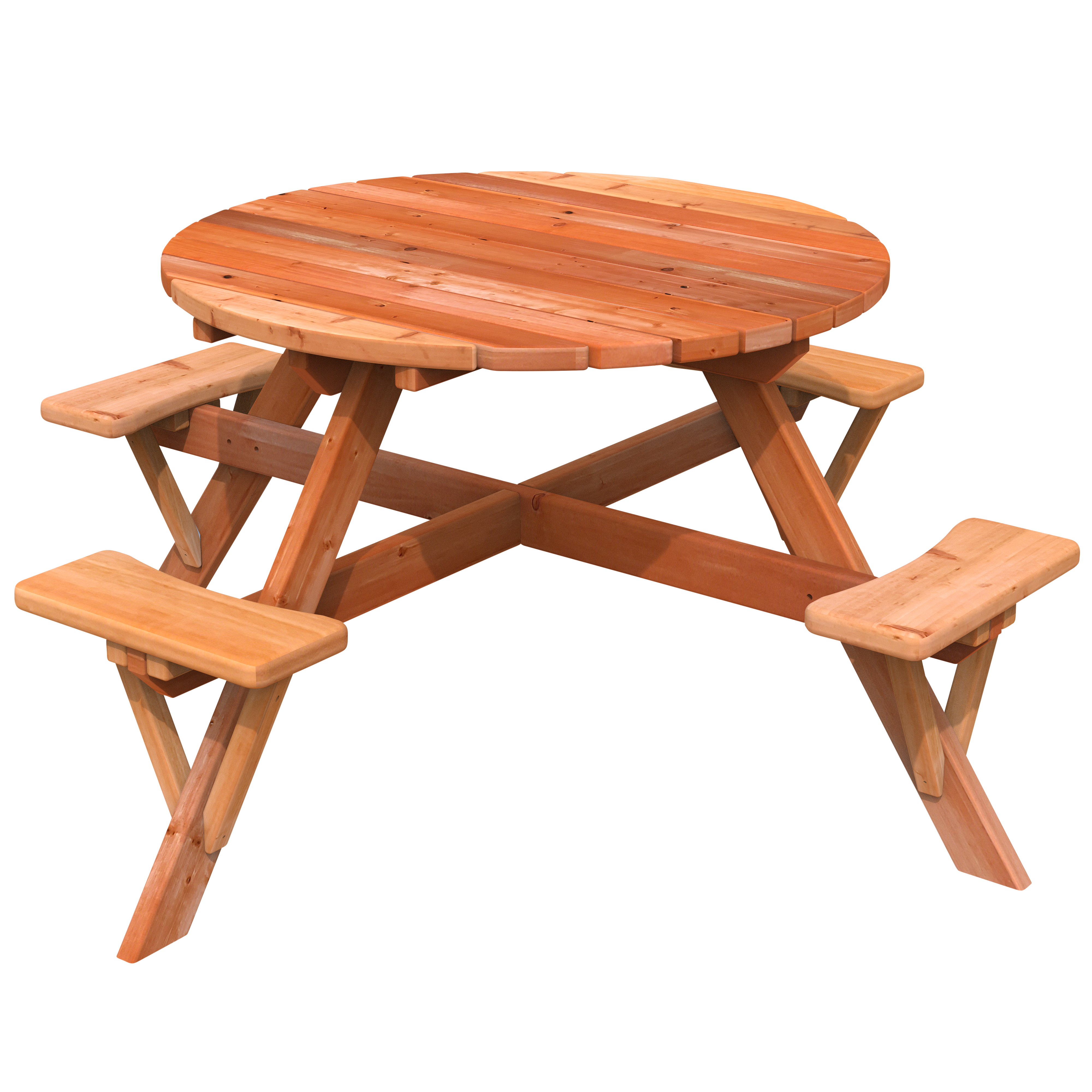 Adult Circular Wooden Picnic Table
