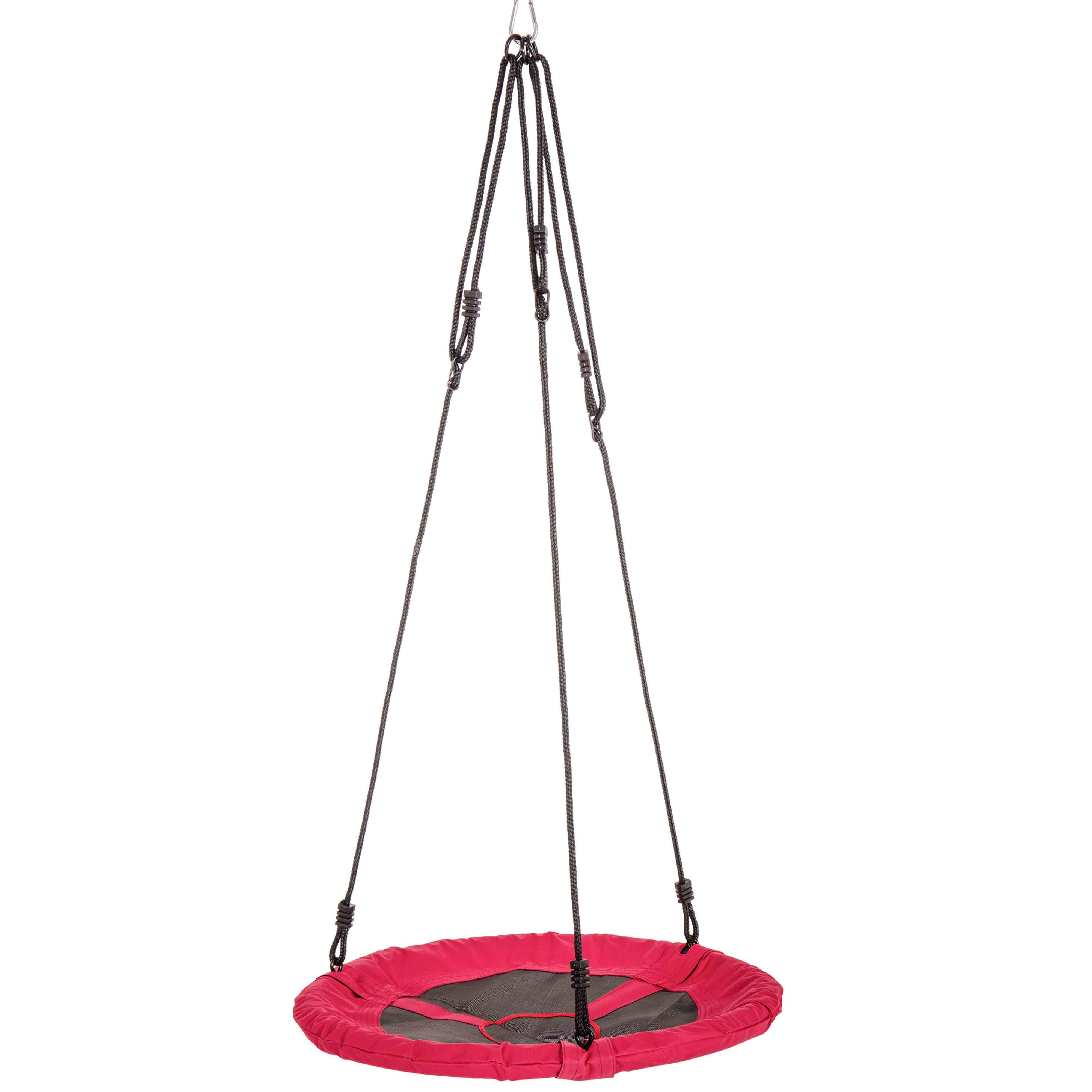 Four-Rope Red Round Swing 30 in