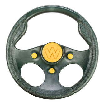 Woodplay Racing Wheel - Playset Attachment - Green/Yellow Swing Set Attachments - swing set add ons_1