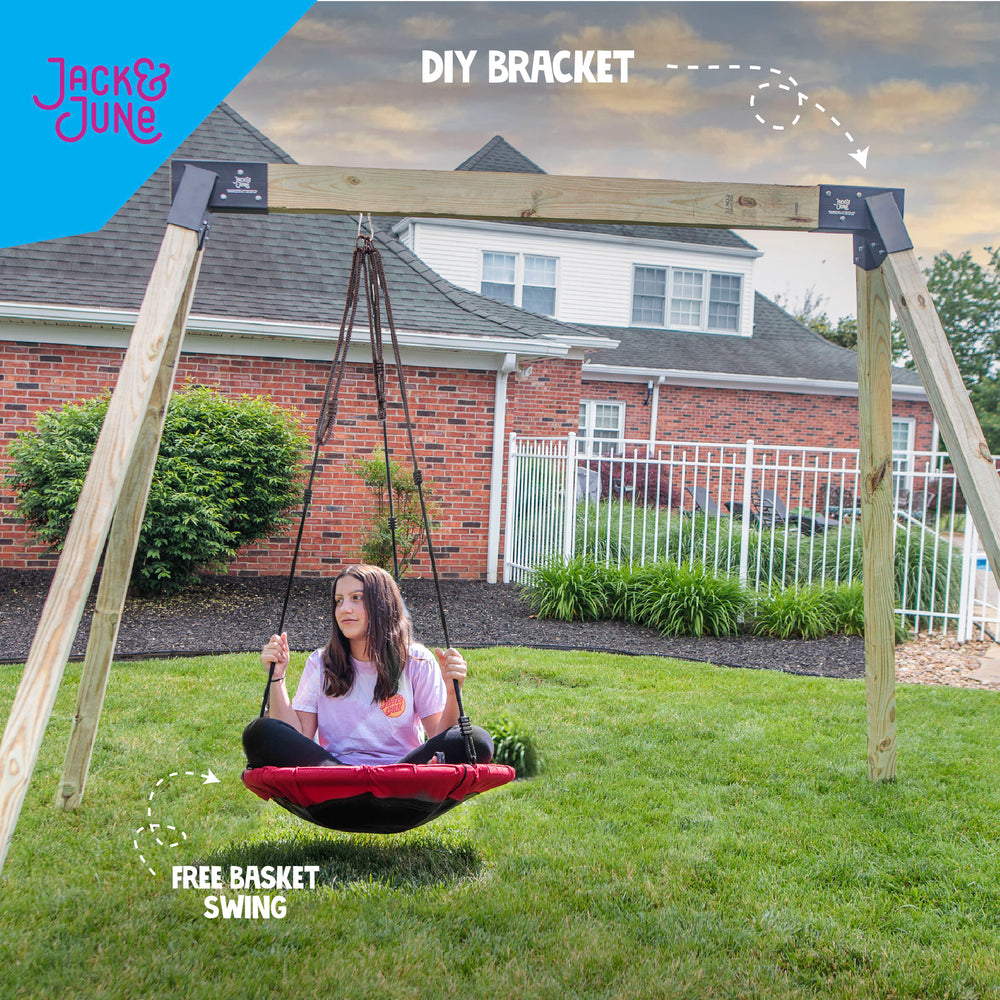 jack and june do it yourself swing set bracket with a free red round swing sale 