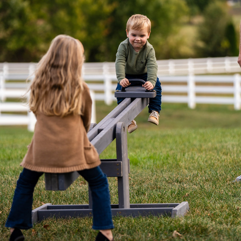 jack and june outdoor seesaw teeter totter made from cedar wood for kids  ensures safety and imagination - seesaws