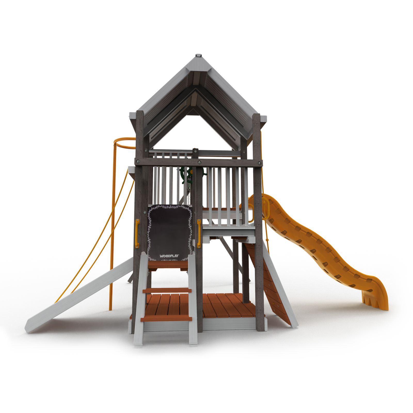 プレイウッド　ベルツリー 5' Multi-Level Playhouse Swingset | Woodplay