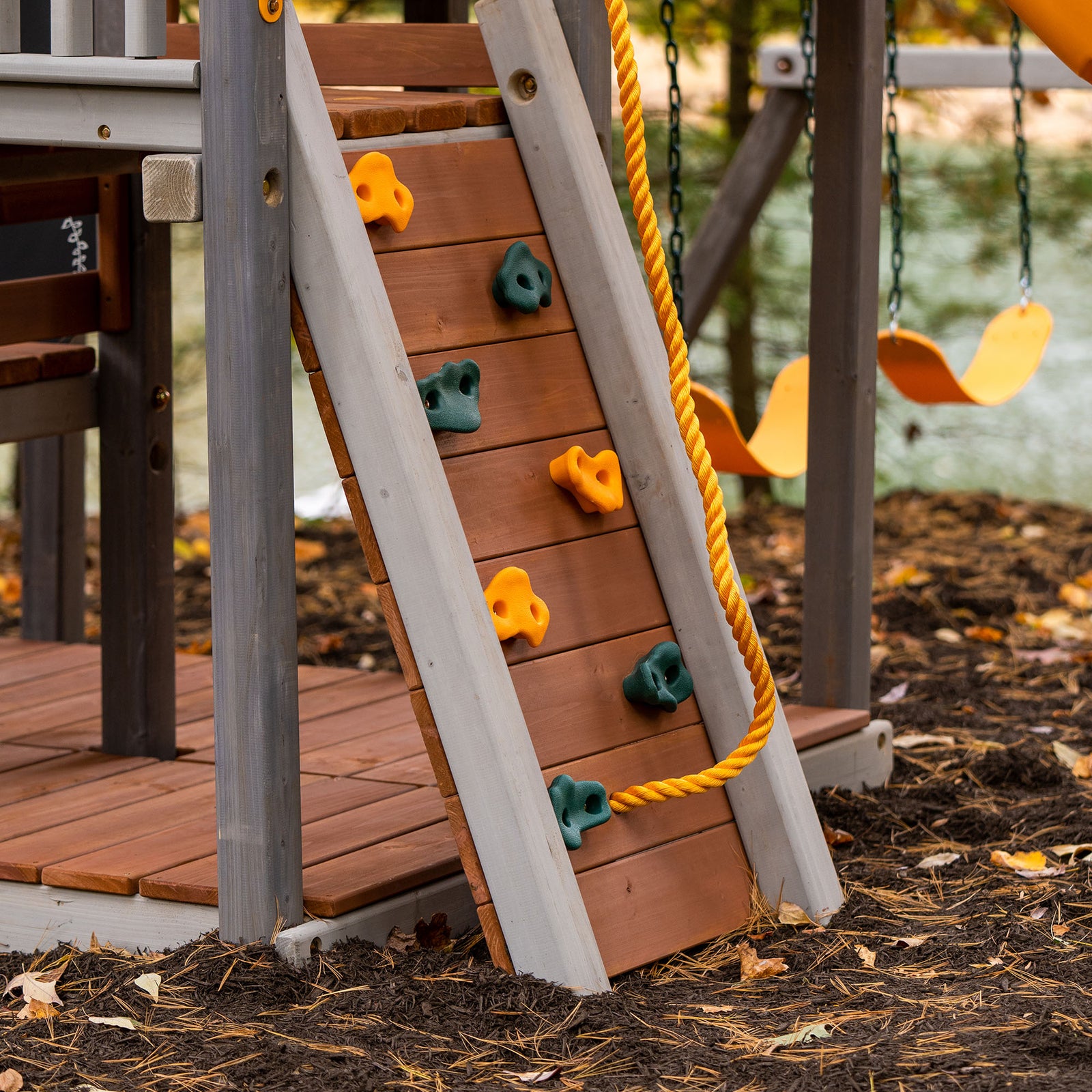 5' Multi-Level Playhouse Swingset | Woodplay