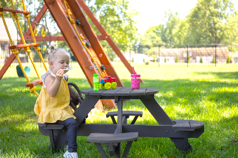 Kids Circular Cedar Picnic Table