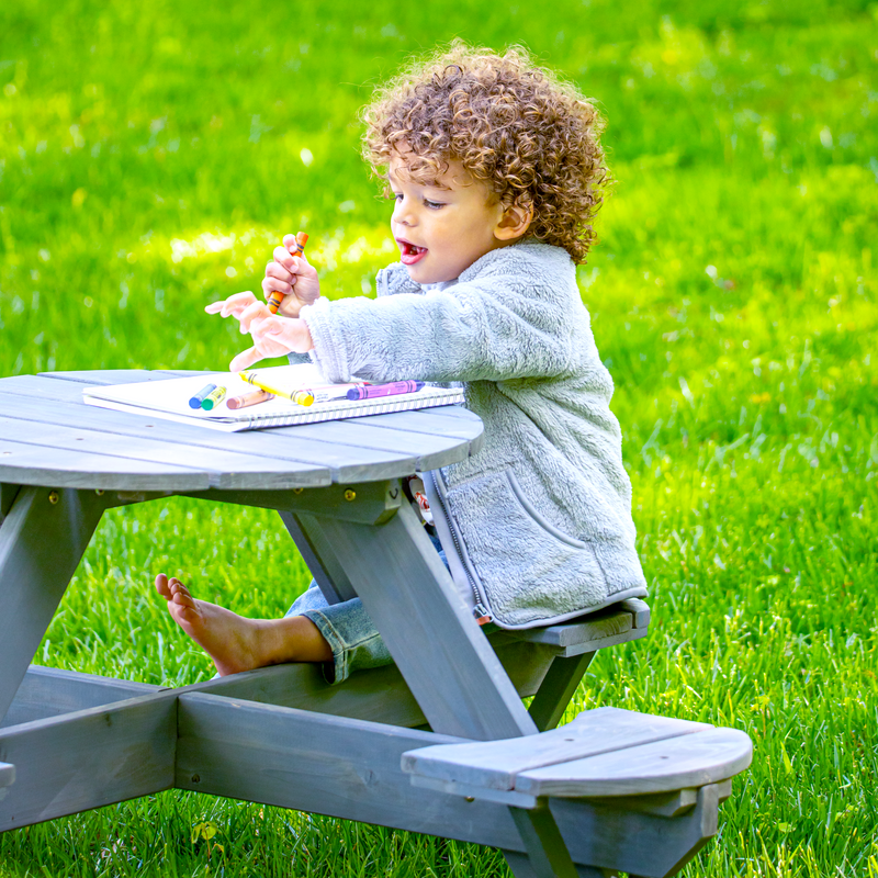 Kids Circular Cedar Picnic Table