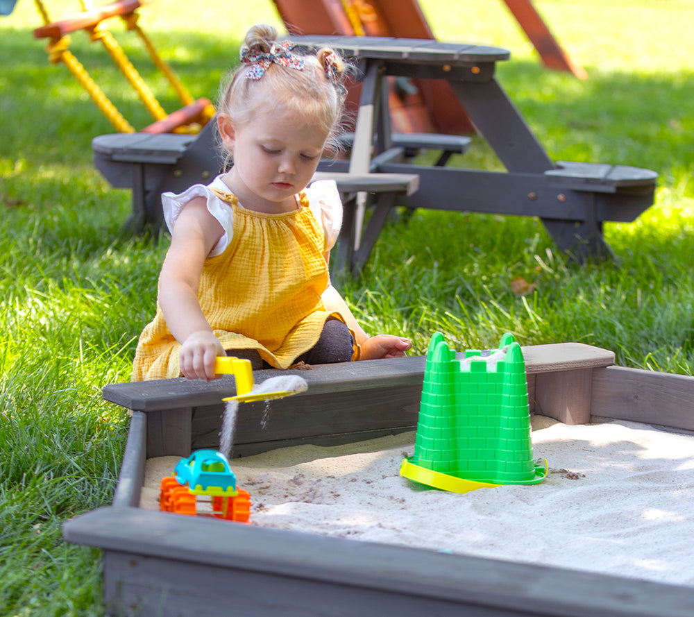 woodplay playsets free sandbox cover with the purchase of a sand box for kids backyard 