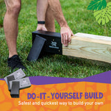 how to build your own swing set. do-it-yourself build - safest and quickest way to build a frame for swing set with our swing frame brackets