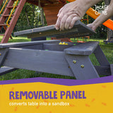 removable panel - converts table into a sandbox