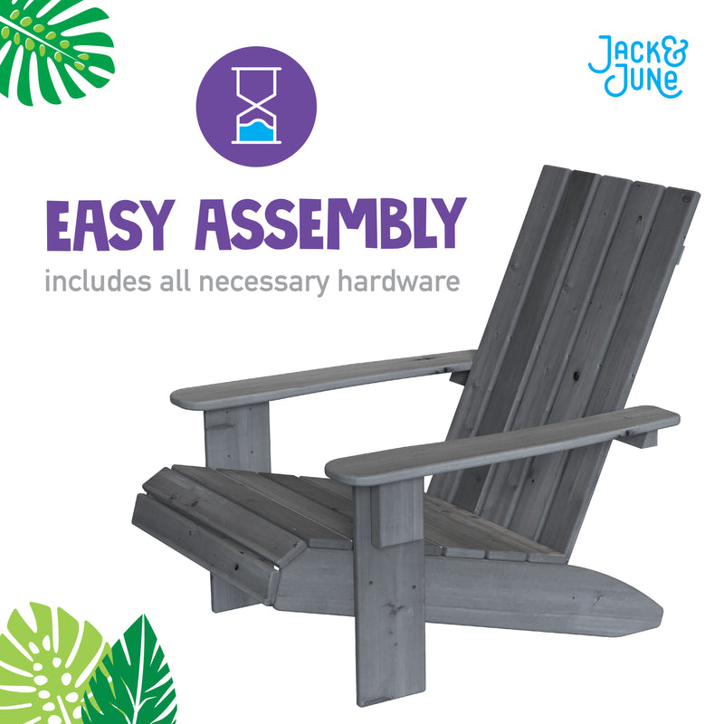 The Jack and June Cedar Adirondack Chairs are easy assembly - includes all necessary hardware. 