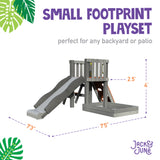 small footprint playset - perfect for any backyard or patio