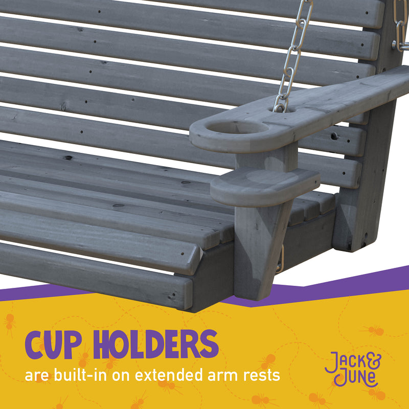 cup holders are built-in on extended arm rests