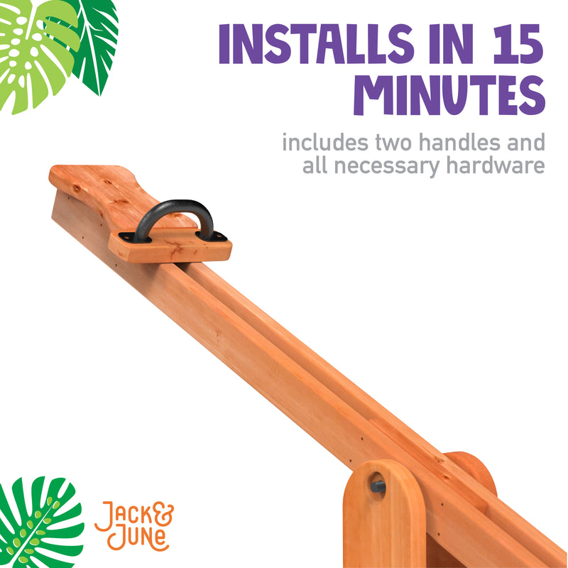 jack and june seesaw for kids installs in 15 minutes includes two handles and all necessary hardware